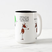 Tasse 2 Couleurs Bande dessinée bachkire mignonne de cheval (Devant droit)