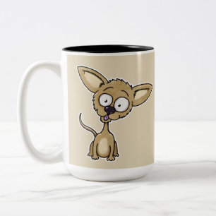 Tasse 2 Couleurs Bande dessinée de chien de chiwawa par des