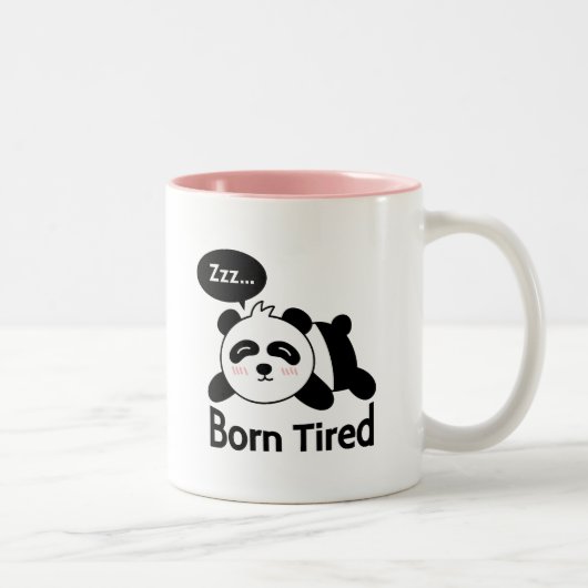 Tasse 2 Couleurs Bande dessinée de panda mignon de sommeil (Droit)
