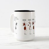 Tasse 2 Couleurs Bande dessinée de vote de cheval drôle (Devant gauche)