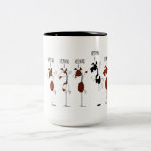 Tasse 2 Couleurs Bande dessinée de vote de cheval drôle (Centre)