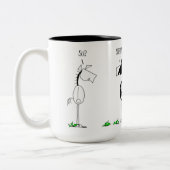 Tasse 2 Couleurs Bande dessinée drôle de cheval (Gauche)