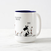 Tasse 2 Couleurs Bande dessinée drôle de chèvre de cheval et (Devant droit)