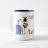 Tasse 2 Couleurs Bande dessinée drôle de chèvre de cheval et (Devant gauche)