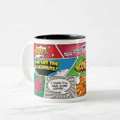 Tasse 2 Couleurs Bande dessinée et café (Devant gauche)