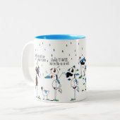 Tasse 2 Couleurs Bande dessinée mignonne de cheval et de moutons (Devant gauche)