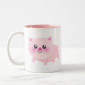 Tasse 2 Couleurs Bande dessinée mignonne de porc (Gauche)