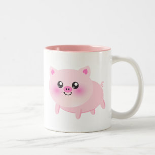 Tasse 2 Couleurs Bande dessinée mignonne de porc