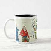 Tasse 2 Couleurs Bande dessinée satirique dépeignant la clé (Gauche)