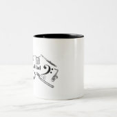 Tasse 2 Couleurs Bande papa- Mug- Noir & Blanc (Centre)