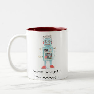 Tasse 2 Couleurs bande-robot, arigato de Domo, M. Roboto