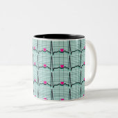 Tasse 2 Couleurs Bandes Cardiac EKG  (Devant droit)