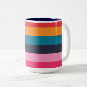 Tasse 2 Couleurs Bandes colorées (Devant droit)