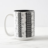 Tasse 2 Couleurs Bandes de Motifs rétro noir et blanc 1 (Gauche)