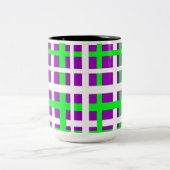 Tasse 2 Couleurs Bandes d'entrelacement noir vert pourpre (Centre)