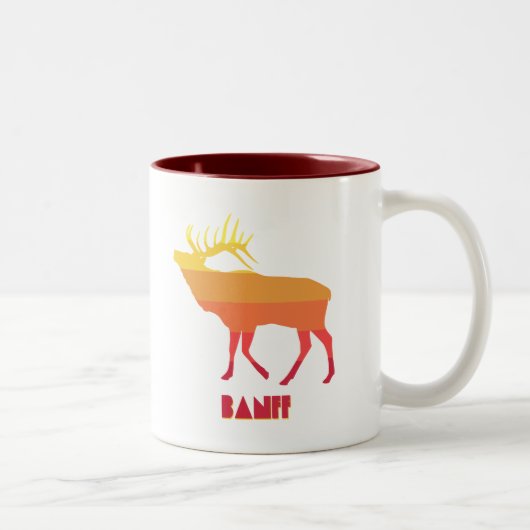 Tasse 2 Couleurs Banff Elk (Droit)