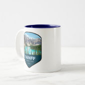 Tasse 2 Couleurs Banff National Park Shield (Devant gauche)