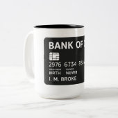 Tasse 2 Couleurs Banque Drôle De Papa (Devant gauche)