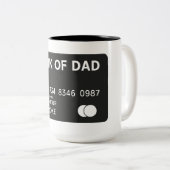 Tasse 2 Couleurs Banque Drôle De Papa (Devant droit)