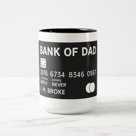 Tasse 2 Couleurs Banque Drôle De Papa (Centre)