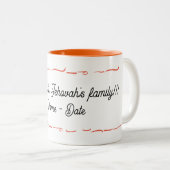 Tasse 2 Couleurs Baptême personnalisé (Devant droit)