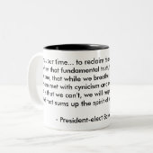 Tasse 2 Couleurs Barack Obama - Discours d'acceptation (Devant gauche)