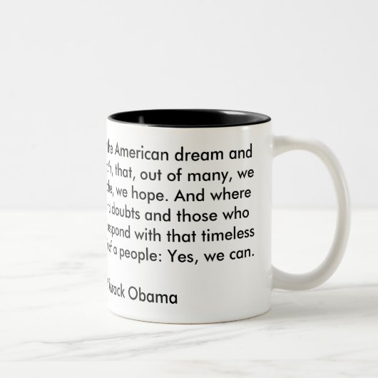 Tasse 2 Couleurs Barack Obama - Discours d'acceptation (Droit)