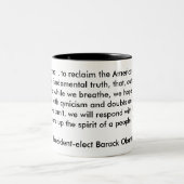 Tasse 2 Couleurs Barack Obama - Discours d'acceptation (Centre)