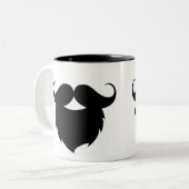 Tasse 2 Couleurs Barbe drôle cool (Devant gauche)