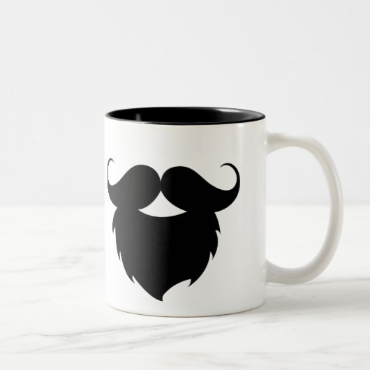 Tasse 2 Couleurs Barbe drôle cool (Droit)