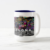 Tasse 2 Couleurs Barcelone en graffiti (Devant droit)