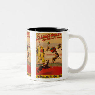 Tasse 2 Couleurs Barnum et Bailey - chiens merveilleux du football