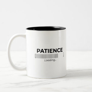 Tasse 2 Couleurs Barre de chargement de patience minimaliste en typ