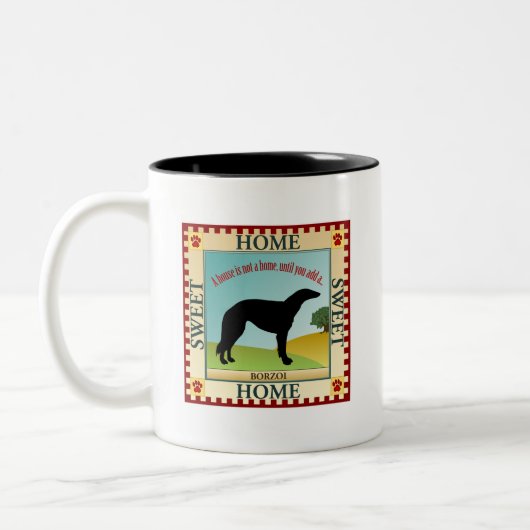 Tasse 2 Couleurs Barzoï (Gauche)