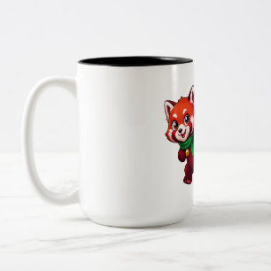 Tasse 2 Couleurs Bas de Noël Red Panda