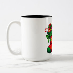 Tasse 2 Couleurs Bas de Noël Renard Festif