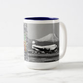 Tasse 2 Couleurs Base aérienne Japon Map~C-124 bas de Tachikawa (Devant droit)