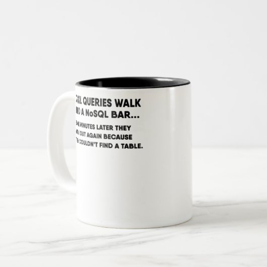 Tasse 2 Couleurs Base de données SQL blague-GgLWD (Devant gauche)