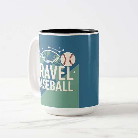 Tasse 2 Couleurs Baseball for fan (Devant gauche)
