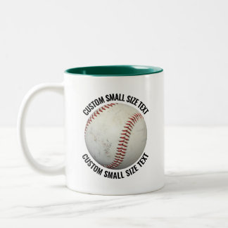 Tasse 2 Couleurs Baseball & Petits Textes VERT CHASSEUR 325g Person
