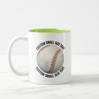 Tasse 2 Couleurs Baseball & Petits Textes VERT CITRON 325ml Personn