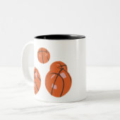 Tasse 2 Couleurs Basket-ball (Devant gauche)
