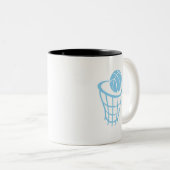 Tasse 2 Couleurs Basket-ball de bleus layette (Devant droit)