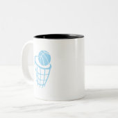 Tasse 2 Couleurs Basket-ball de bleus layette (Devant gauche)