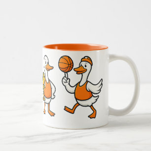 Tasse 2 Couleurs Basket-ball Silly Goose Hoops drôle de Goose Vint