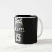 Tasse 2 Couleurs Basket-ball Votre nom (Devant droit)