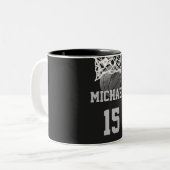 Tasse 2 Couleurs Basket-ball Votre nom (Devant gauche)