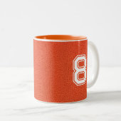 Tasse 2 Couleurs Basketball Personnalisé  (Devant droit)