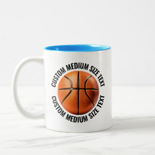 Tasse 2 Couleurs Basketball & Texte Moyen BLEU CLAIR 325ml Personna