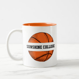 Tasse 2 Couleurs Basketball Votre nom d'équipe favori